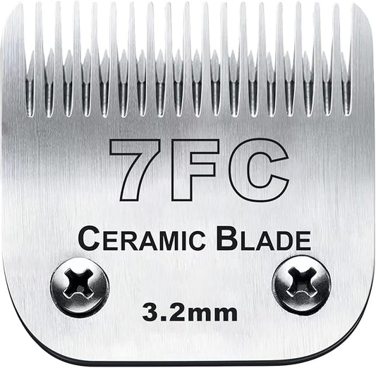 7FC Blades Dog Grooming Clipper Compatible with Andis Pet/Oster A5/Wahl KM Series, Ceramic & Stainless Steel Blade-PurrikoPets