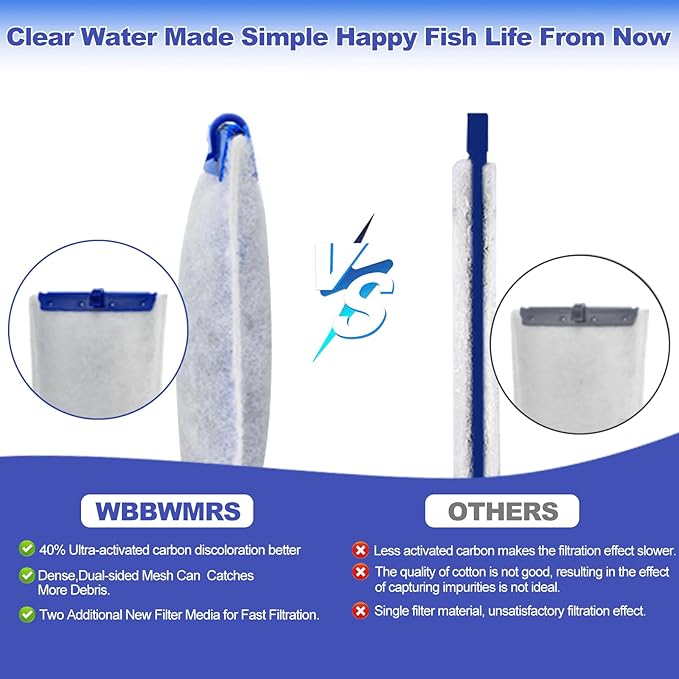 8-Pack Large Replacement Filter Cartridges Compatible with Tetra Whisper Bio-Bag Filters Large Aquarium Filter Cartridges for Whisper 20i/40i IQ20/30/45/60 PF20/30/40/60 Power Filters-PurrikoPets