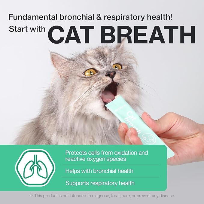 Dr.by Cat Breath Bronchial Supplements Cat Sneezing Treatment Asthma Cold Cough Nose Relief Respiratory&Immune Support with TF-343-30 lickable Formula Individually Packaged, Chicken (2 Packs (17OZ))-PurrikoPets