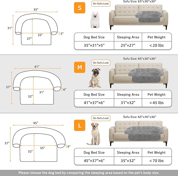 GGIB Calming Dog Bed Fluffy Plush Dog Mat for Furniture Protector with Removable Washable Cover for Large Medium Small Dogs and Cats (Medium, Grey)-PurrikoPets