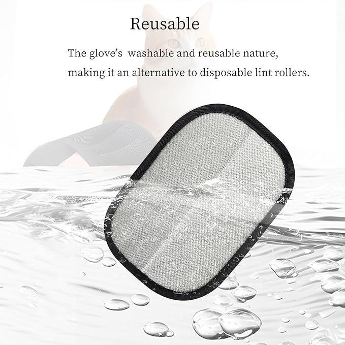 3PC Pet Hair Removal Glove for Cats & Dogs, 2025 Newly Upgraded Five-Finger Electrostatic Pet Hair Gloves, Reusable Pet Hair Remover Tool for Furniture, Car, Couch, Carpet, Clothes-PurrikoPets