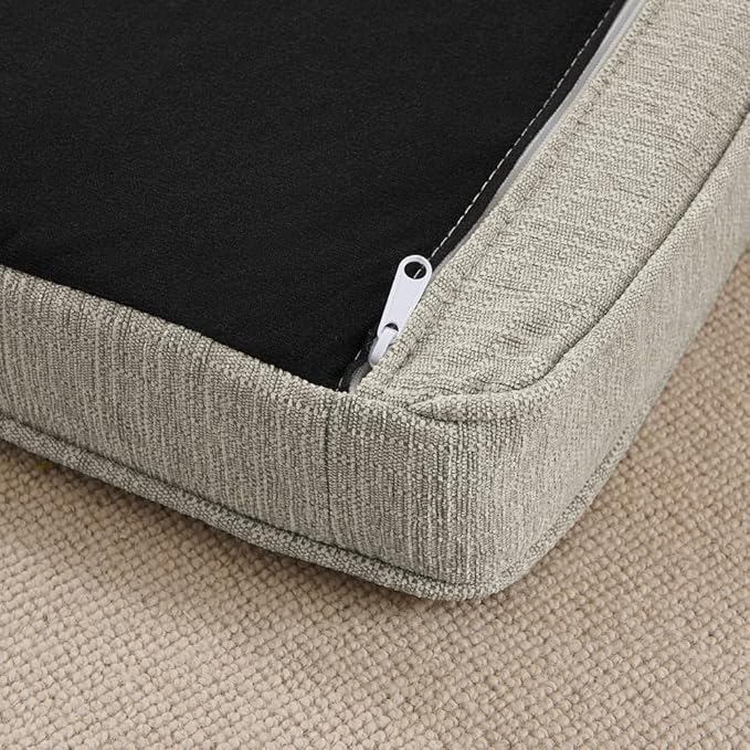 Dog Sofa Couch for Medium to Large Dogs, 55" Memory Foam Pet Sofa Couch with Washable Fabric, Durable Elevated Dog Bed with Legs, Removable Cushion for Medium and Large Dogs, Beige-PurrikoPets