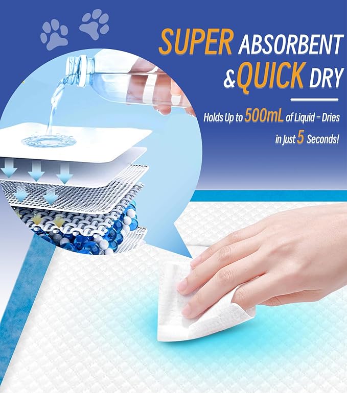 100 Counts XL Puppy Pee Pads 30x36 Inch | Super Absorbent Leak-Proof Dog Training Pads with Odor Control | Quick-Dry Potty Pads for Dogs & Cats-PurrikoPets