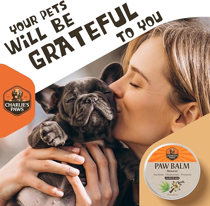2 Pack Paw Balm 100% Natural Oil Aloe & Vanilla for Dog and Cat Paw Pad Balm Dog Nose Balm Paw Moisturizer Wax for Dog Pet Puppy Protect Dry Cracked Paw Foot Heals Restores Paw Elbows 3.5 Oz-PurrikoPets
