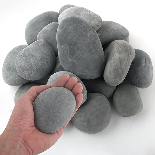 5 lbs Mexican Beach Pebbles, 2-3 Inch Decorative River Rocks for Fish Tank Aquarium Fountain, Decorative Pebbles for Garden Landscaping, Home Décor, Outdoor Paving Walkways Pathways Backyard-PurrikoPets
