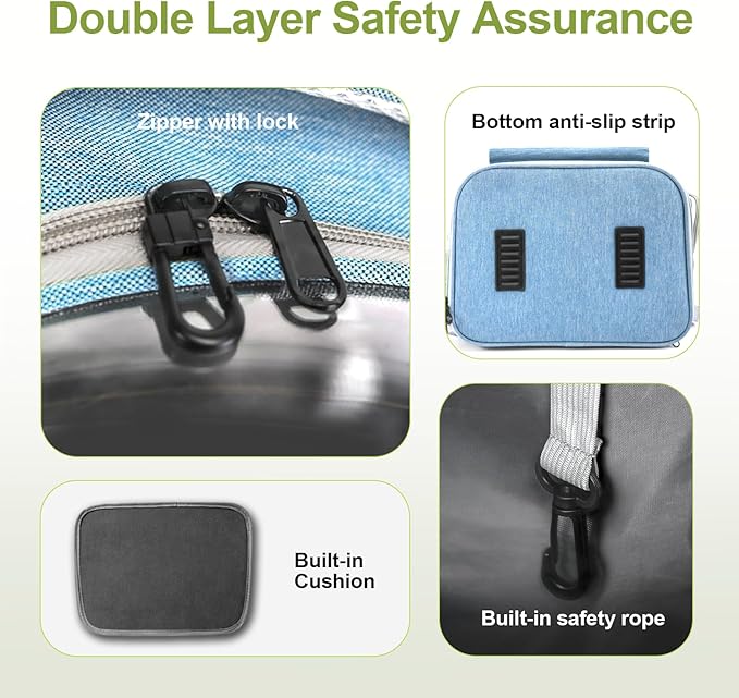 Expandable Cat Backpack,Cat Bubble Backpack Carrier for Carrying Cats, Pets and Small Dogs,Airline-Approved,Designed for Travel, Hiking, Walking,Car （Blue-PurrikoPets