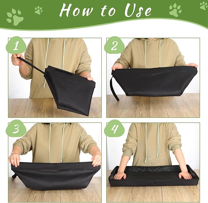 35'' x 22.6'' Dog Grass Pad Large Patch Potty with 2 Artificial Dog Grass Washable Puppy Pee Pad Foldable Dog Litter Box Indoor Outdoor Dog Potty Portable Pet Loo for Travel Balcony-PurrikoPets