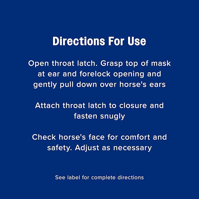 Farnam SuperMask II Fly Mask Without Ears for Smaller Horses or Arabian Horses,Full Face Coverage & Eye Protection from Insect Pests, Structured Classic Mesh with Plush Trim,Small Horse/Arabian Size-PurrikoPets
