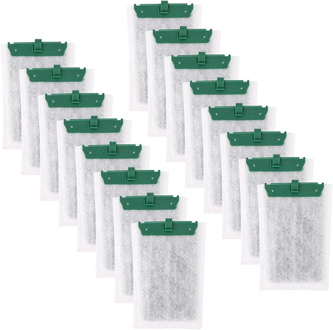 16pcs Medium Replacement Filter Cartridges Compatible with Tetra Whisper Bio-Bag, Fish Tank Parts Accessories for 10i IQ10 PF10 ReptoFilter, 5-10 Gallon Aquarium Filter Cartridges-PurrikoPets