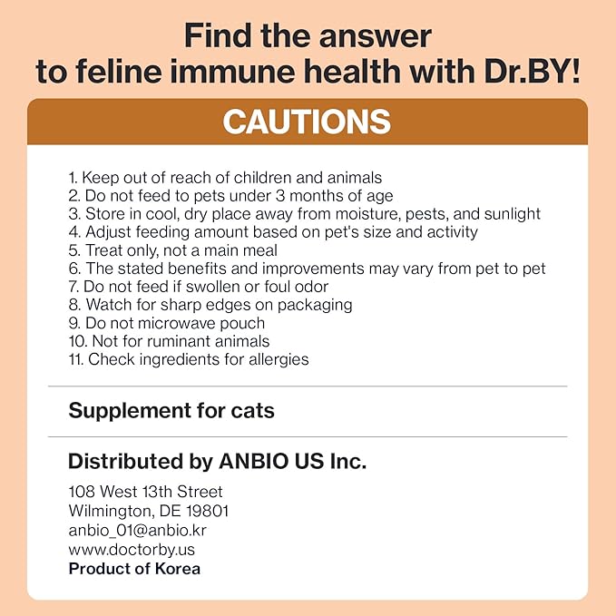 Dr.by Cat Colostrum Protein Cat Supplement Immune Support Muscle Growth, Gentle on Digestion for Kittens, Adult&Senior Cats with Goat Milk, Whey Protein Isolate, Colostrum Lickable Formula-PurrikoPets
