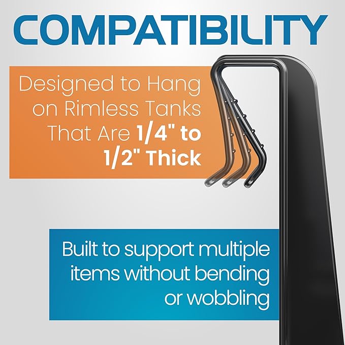 FL!PPER Flipper Tank Buddy - Fish Tank Accessories Organizer, Aquarium Accessories for Fish Tank, Aquarium Supplies, Saltwater Aquarium Accessories, Aquarium Cleaning Tools Storage Rack-PurrikoPets