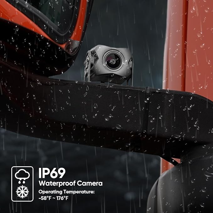 4-Channel 1080P Backup Camera for Truck/RV/Semi Trailer/Van/Cars 10.2inch Touch Monitor with DVR Recording/Playback/Bluetooth/FM Radio/Music/Video Player-PurrikoPets