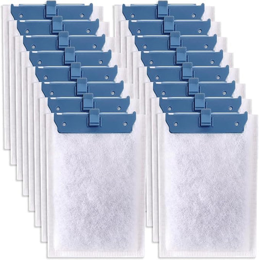 16 Pack Filter Cartridge Compatible with Whisper Bio-Bag Filters 10i/IQ10/PF10, Medium Replacement Filter Cartridges for Aquariums Compatible with ReptoFilte 20 gallons (90 GPH)-PurrikoPets