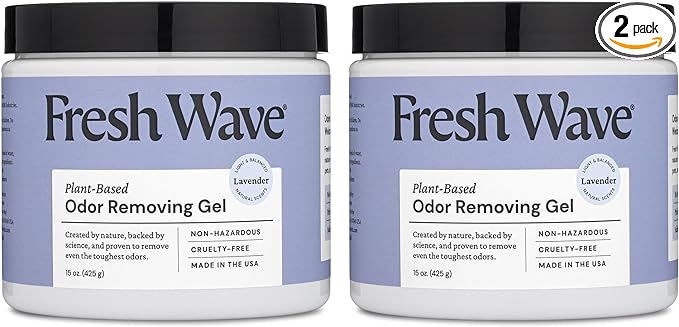 Fresh Wave Lavender Odor Removing Gel, 15 oz., Pack of 2 - Safer Odor Absorbers for Home, Natural Plant-Based Odor Eliminator, Every 15 oz. lasts 30-60 Days, For Cooking, Trash & Pets-PurrikoPets