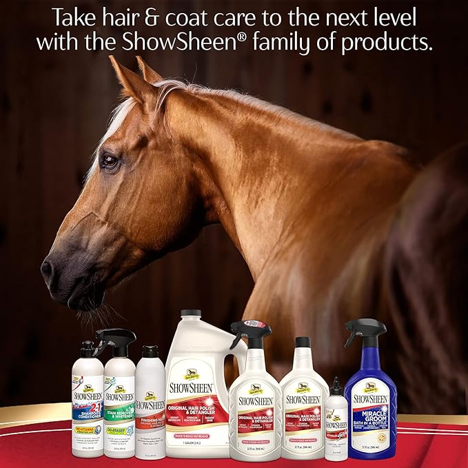 Absorbine ShowSheen Finishing Mist, Streak-Free Shine for Horses, Dogs, Livestock, 15oz-PurrikoPets