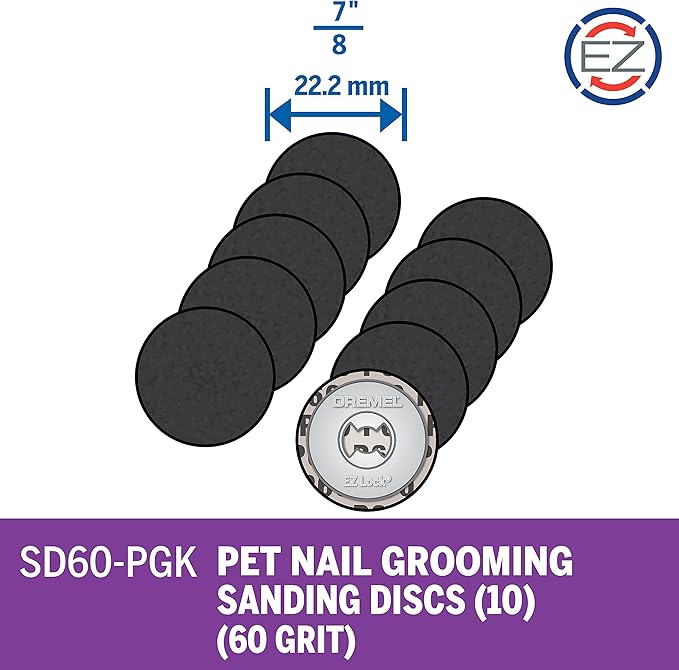 Dremel SD60-PGK EZ Lock Pet Nail Grooming Sanding Discs-PurrikoPets