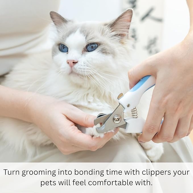 AIXINPET Dog & Cat Nail Clippers and Trimmers - with Free Nail File, Protective Guard to Avoid Over Cutting, Extra Sharp Blade - Suitable for Small to Large Dogs & Cats, Birds and Rabbits (Small)-PurrikoPets