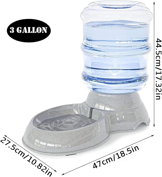 Dog Water Bowl Dispenser,3 Gallon/ 11L Pet Water Dispenser Station for Large Dogs and Cats,Gravity Automatic Feeder,Large Size Dog Drinking Fountain-PurrikoPets