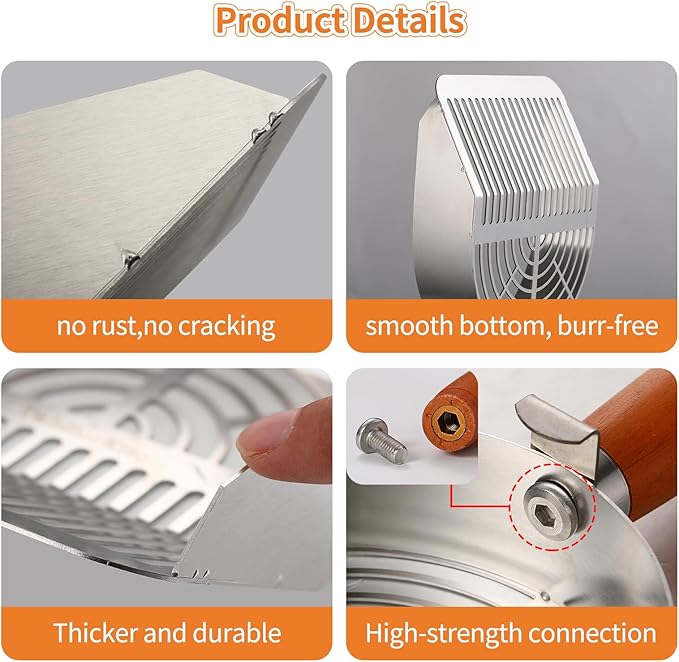 Extra-Thick Stainless Steel Cat Litter Scoop Heavy Duty Metal Litter Scooper with Holder Easy Remove Stuck Litter-PurrikoPets
