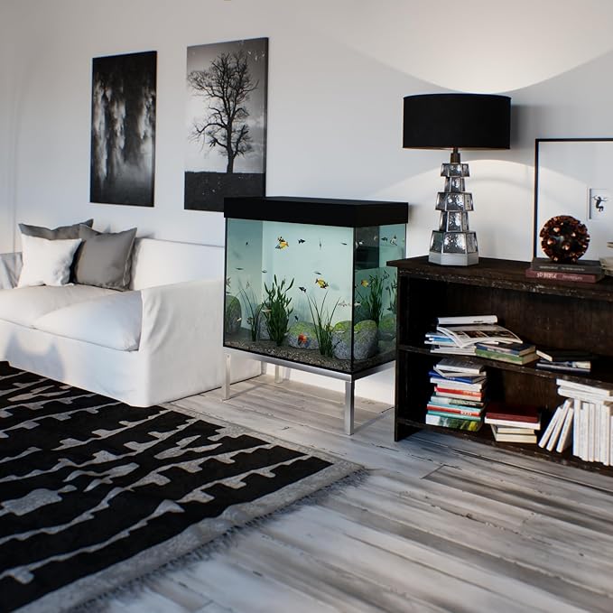 20 in X 36 in. Aquarium Stand | Industrial Style Aluminum Fish Tank Base with Open Frame Design-PurrikoPets