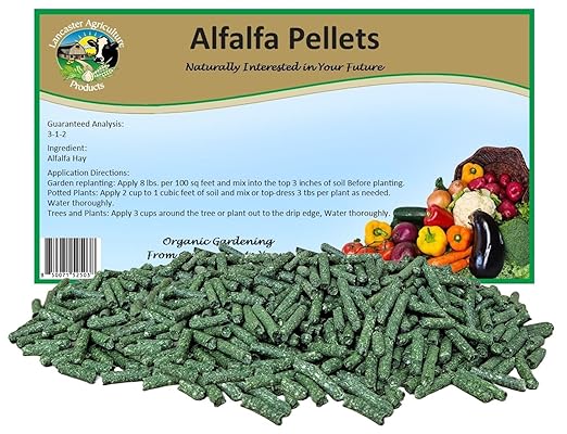 Alfalfa Meal Pellets 16 Pounds Organic Fertilizer for Flowers, Vegetables & Trees - Ideal Rabbit Food, Hamster Food, Timothy Hay Alternative - Lancaster Agriculture Products (16 Pounds)-PurrikoPets