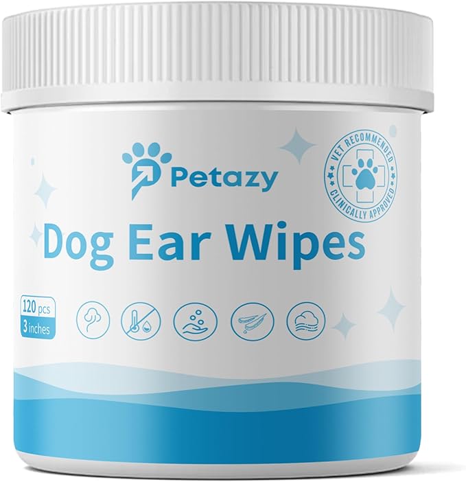 Dog Ear Wipes for Dog Yeast Wax Itch and Odor | Unscented Dog Ear Cleaner for Dogs | Natural Cleaning Puppy Ear Wipes | Soothing Ear Wipes for Pets Cat | Natural Ingredients | 125 XL Pcs-PurrikoPets
