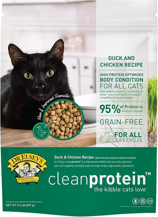Dr. Elsey's cleanprotein Duck Cat Kibble 2lb.-PurrikoPets