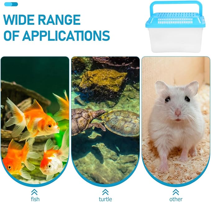 FRCOLOR 2pcs plastic turtle fish tank acrylic reptile cage tortoise habitat Pet Fish Tank Reptile Feeding Tank aquatic turtle tanks and aquariums eamon living habitat mini breeding box-PurrikoPets