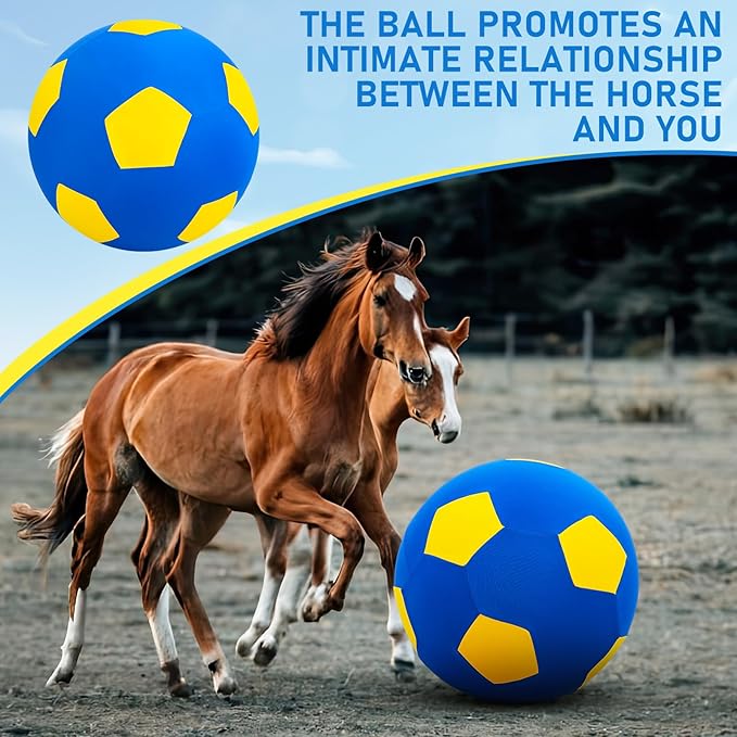 40inch Giant Herding Ball with Ball Cover Anti Burst Please Watch VCR for How to Inflation Horse Toys for Horses Stall Entertainment Play, Pump Included(Yellow,Stylish)-PurrikoPets