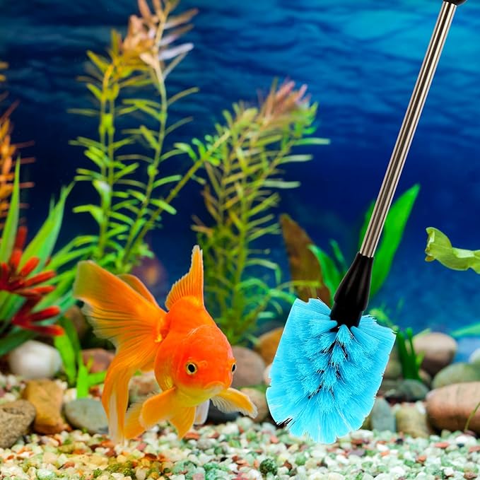 11 in 1 Fish Tank Aquarium Cleaning Brush Kit,Aquarium brushSutiable for Acrylic Fish Tank, and Plastic Fish Tank,Glass Fish Tank,Non Rusting,Fish Tank Cleaning Tools-PurrikoPets