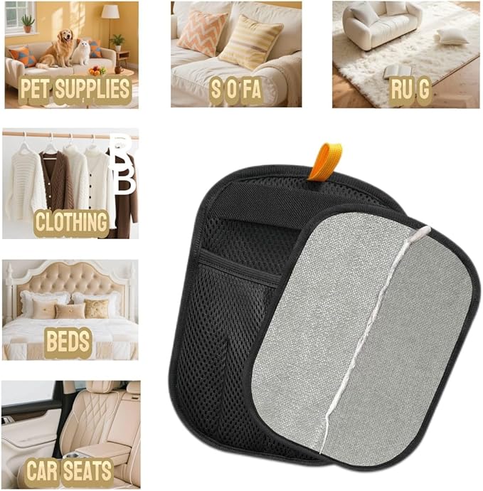 2Pcs Pet Hair Remover Gloves for Cats & Dogs, Electrostatic Pet Hair Removal Glove Brush, Upgraded Reusable Animal Fur Removal Tool, Pet Grooming Gloves for Clothing, Couch, Carpet, Car Seatd-PurrikoPets