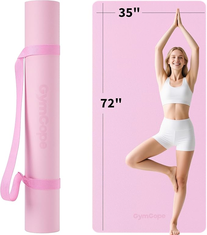 Extra Large Yoga Mat - 72"x35", 72"x48", 78"x57" - Wide TPE Exercise Mat for Home, Stretching, Couples & Family Workouts - 6-12mm Thick, Non-Slip & Waterproof - with Carry Bag and Straps-PurrikoPets