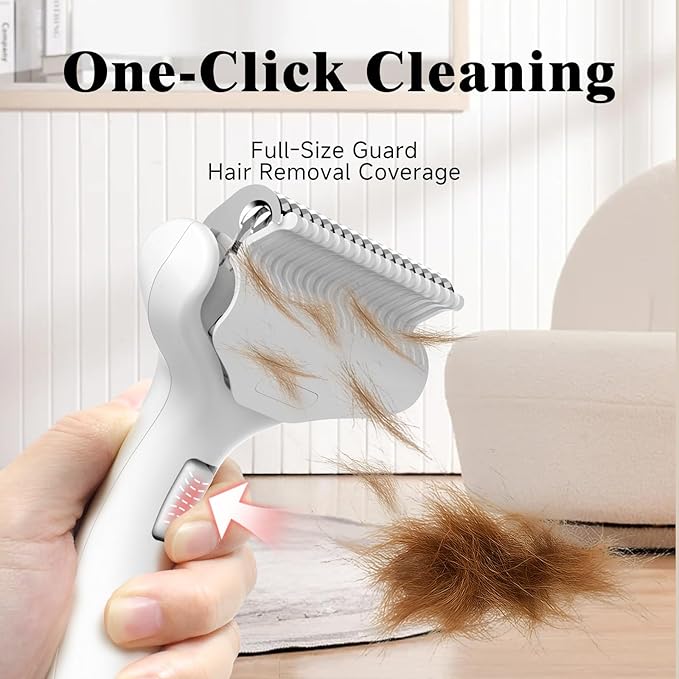 3-in-1 Pet Steam Brush Set for Dogs & Cats, Grooming Comb with Spray, Defur Tool, Water-Assisted Hair Removal, Spritz Brush, Multi-Purpose Kit, Undercoat Rake, Deshedding Brushes, Dematting Brush.-PurrikoPets