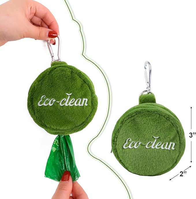 ECO-CLEAN Dog Poop Bags with 3 Bags Left Indicator - 360 Count Extra Thick and Leak Proof Pet Waste Bags with 1 dispenser, Unscented-PurrikoPets