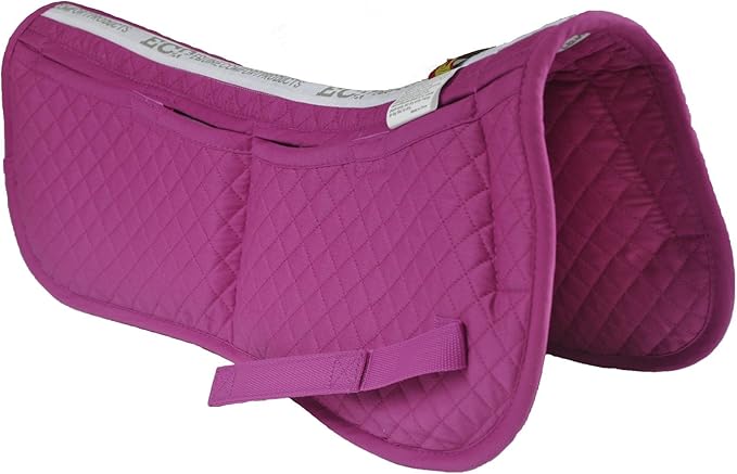 ECP Equine Comfort Products Adjustable Shock Absorbing Memory Foam Half Saddle Pad, Injury Prevention & Pressure Relief, Customizable Fit, Breathable for All Riding Styles-PurrikoPets