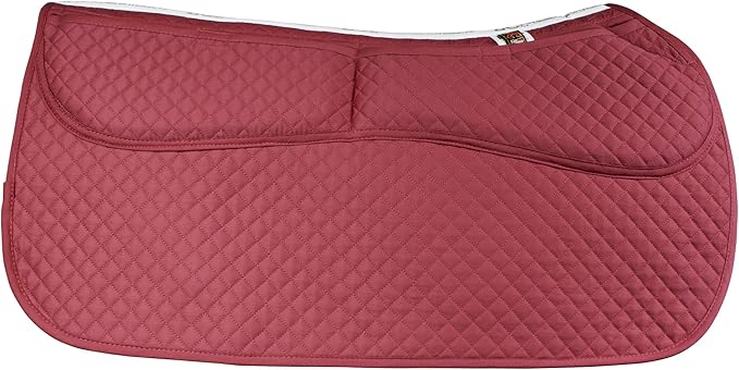 ECP Equine Comfort Products Thermoregulating Western Saddle Pad, Machine Washable Contoured Fit, Water Absorbing, Therapeutic, Shock Absorbing with Adjustable Memory Foam Shims-PurrikoPets
