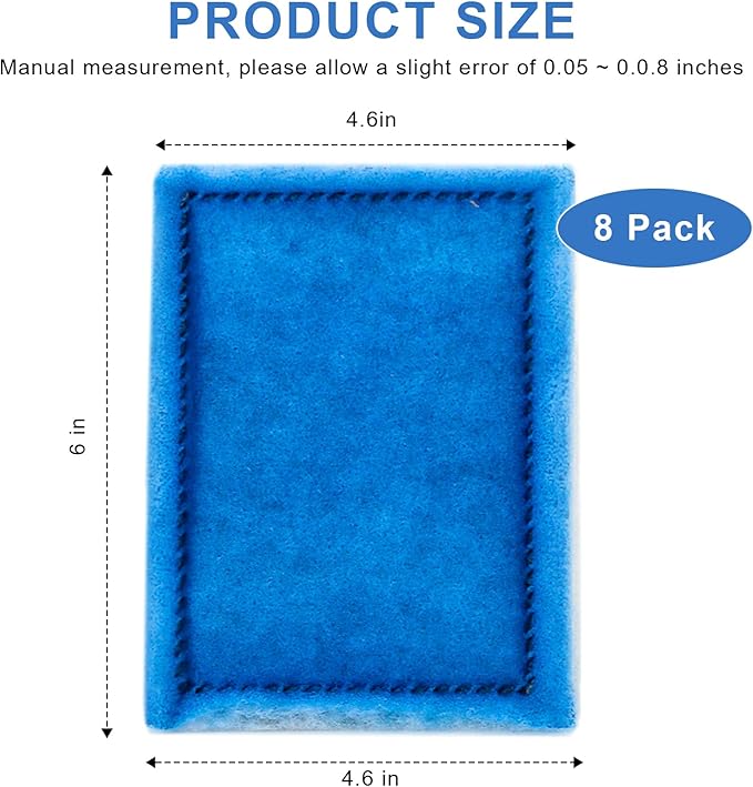 8 Pack Aquarium Filter Cartridge Replacement Rite-Size B Filter Cartridges Compatible with MarineLand Penguin PRO Power Filters 100/125/175 /150, for Aqua-Tech(EZ-Change #2) 10-20 Gallon Power Filters-PurrikoPets