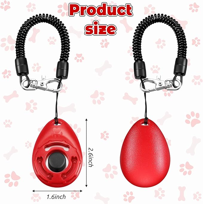 Frienda 18 Pieces Dog Training Clicker, Pet Behavioral Training Clickers with Wrist Strap for Dogs Cats Puppy Birds Horses(Multicolor)-PurrikoPets