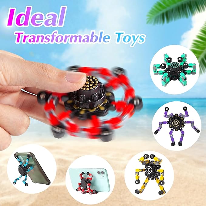 for Mom Transformable Fidget Spinners for Kids and Adults Stress Relief Sensory Toys for Boys and Girls Fingertip Gyros Toy Birthday Party Favors for Kids Classroom Gifts-PurrikoPets