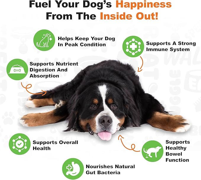 Doggie Dailies Probiotics for Dogs - Advanced Dog Probiotics with Prebiotics - Promotes Digestive Health - Supports Immune System and Overall Health (Pumpkin) 225 Soft Chews-PurrikoPets