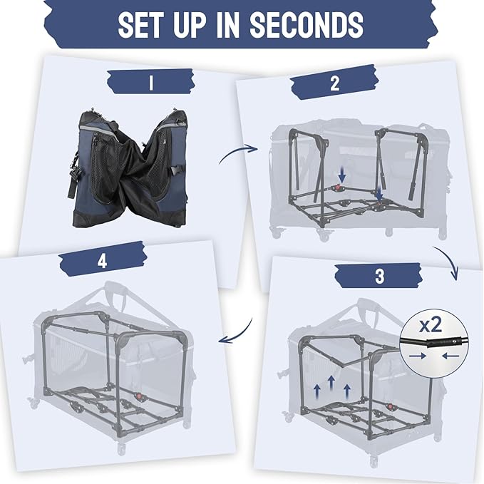 30IN Soft Collapsible Dog Crate w Detachable Wheels, Rolling Travel Dog Crate for Medium Breed Dogs, Portable Dog Kennel with Mesh Windows, Indoor & Outdoor Uses-PurrikoPets