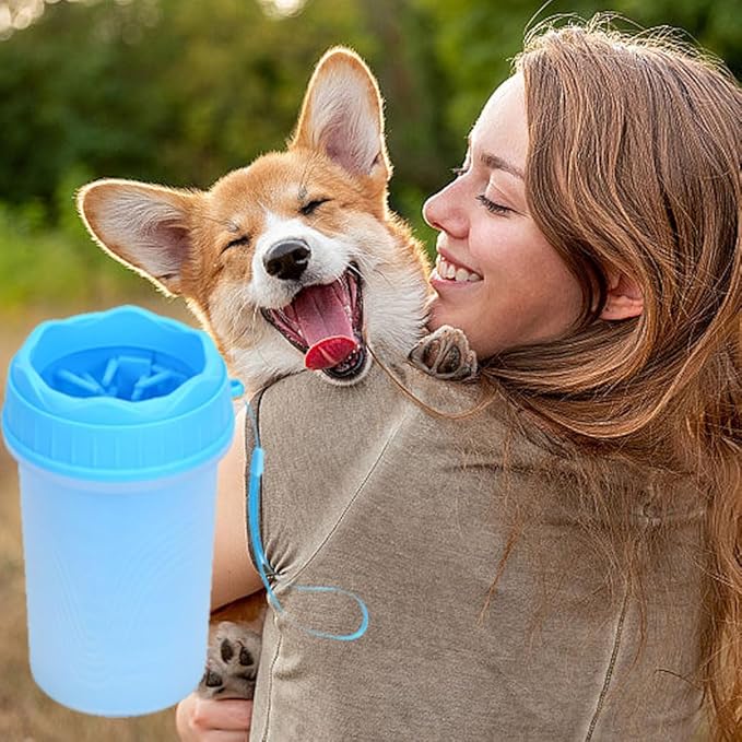 Dog Paw Cleaner Cup - Silicone Bristle Pet Paw Washer for Small, Medium, and Large Dogs & Cats | Easy-to-Use, Mess-Free Paw Cleaning Tool for Muddy Paws-PurrikoPets