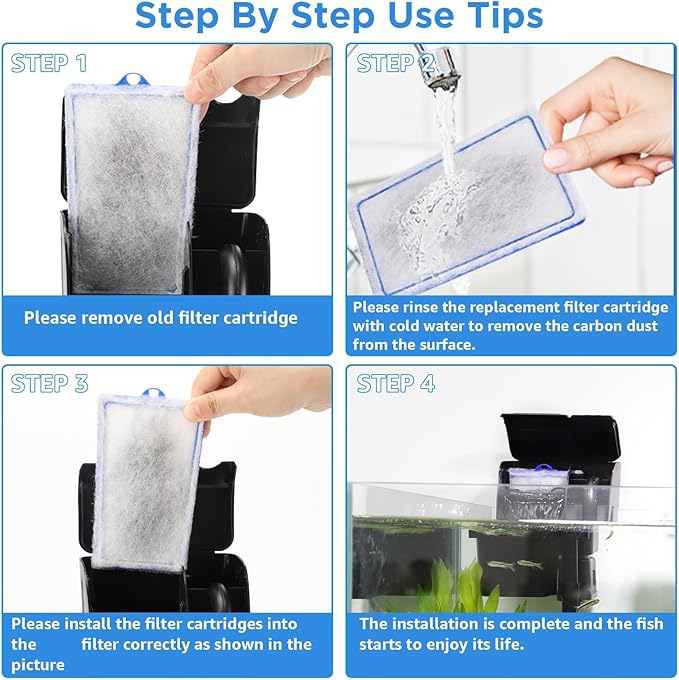 9 Count Assembled Large Filter Cartridges Compatible with Tetra Whisper Bio-Bag Filters 20i 40i IQ20/30/45/60 PF20/30/40/60, Large Replacement Filter Cartridges for Whisper Filters & Aquariums-PurrikoPets