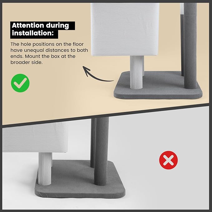 Gardner Pet 65in Heavy Duty Cat Tree Tower for Large Cats, Multi-Level Cat Furniture with Replaceable Sisal Scratching Post, Hammock | Extra-Large Platform & Condo Easy to Clean (Corduroy)-PurrikoPets