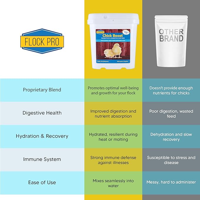 Equerry's Flock PRO Chick Boost Probiotic - Probiotics, Vitamins, Minerals and Electrolytes for Chickens | Chicken Vitamins and Supplements for All Poultry - 5lb-PurrikoPets