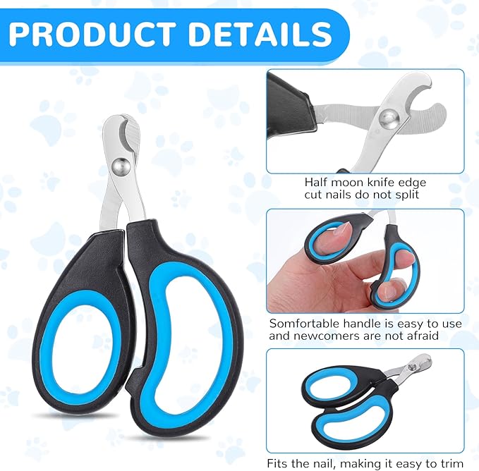 20 Pcs Cat Nail Clipper Bulk Kitten Claw Trimmer Pet Nail Cutter Claw Care for Cats, Kittens, Bunny, Puppy, Rabbit, Gatos, and More-PurrikoPets