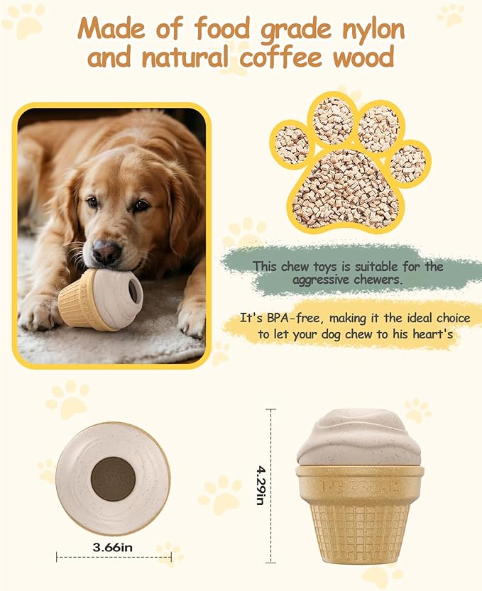 Dog Frozen Treat Toy, Long-Lasting Interactive Dog Toys to Keep Them Busy, Fillable & Freezable Birthday Gifts, Enrichment Toys for Puppy-PurrikoPets