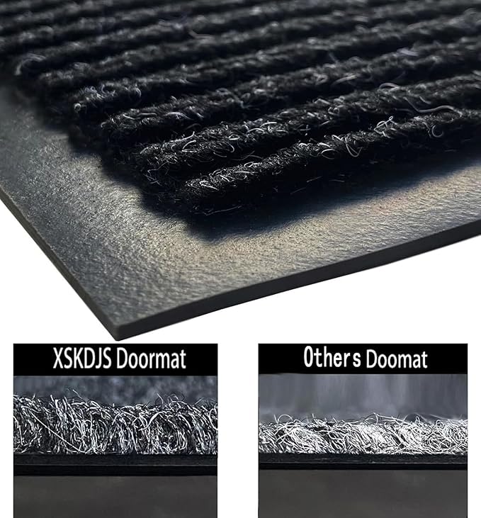 Door Floor Mat Commercial Grade Large Size 4' x 6'Heavy Duty Tough Entry Collection Slip Skid Entrance Mat with Rubber Backing Low Profile and Easy to Clean Indoor Outdoor Rug-PurrikoPets