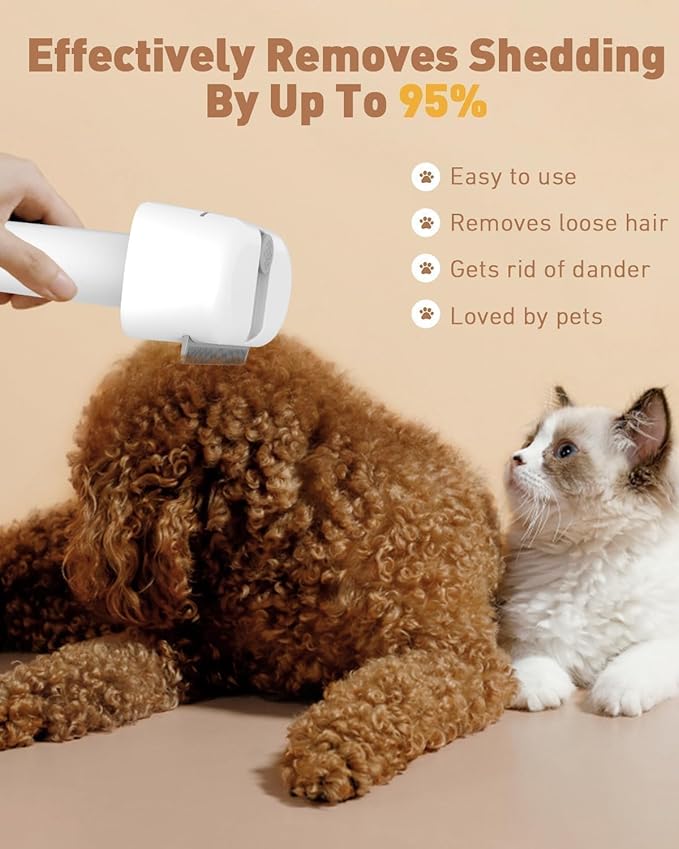 3-in-1 Dog Brush for Shedding, Multifunctional Deshedding Dog Brush for Short Haired Dogs and Cats, Pet Combs for Grooming Matting, Effectively Deshedding and Removes Dirt for Pets-PurrikoPets