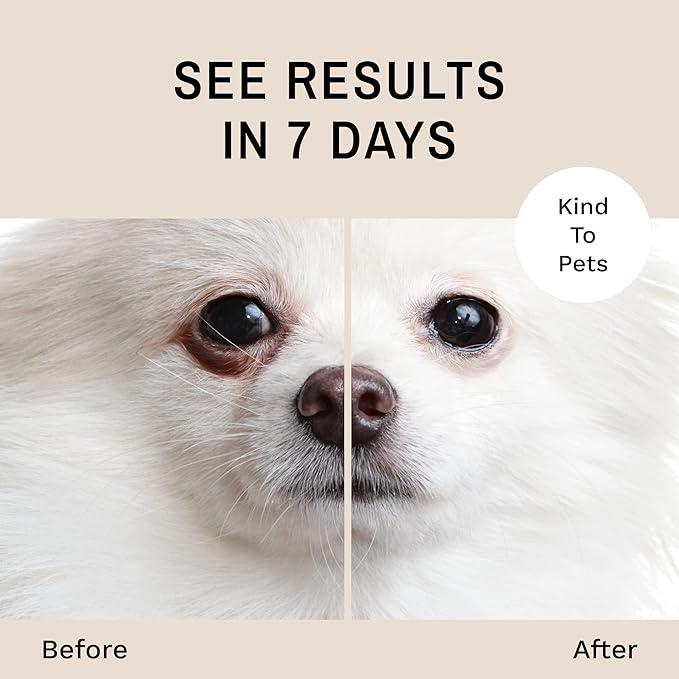 Eye Envy Tear Stain Remover Powder for Dogs and Cats. 100% Natural, Safe. Apply Around Eyes. Absorbs and Repels Tears. Keeps Area Dry. Treats The Cause of Staining. Made in The USA. (.5 oz)-PurrikoPets